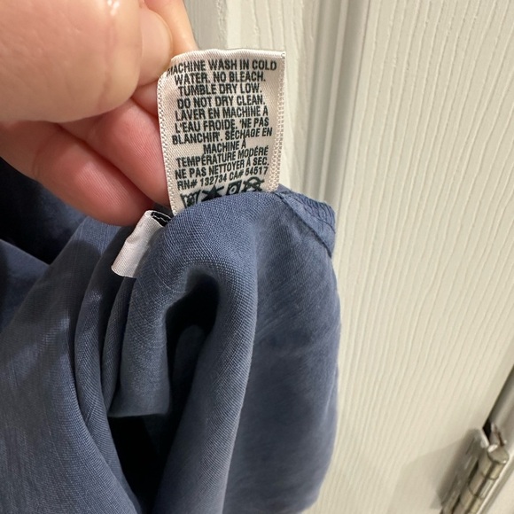 NWT Bella Dahl Ruffle Sleeve Wrap Dress Size Small Blue Navy - Picture 7 of 9